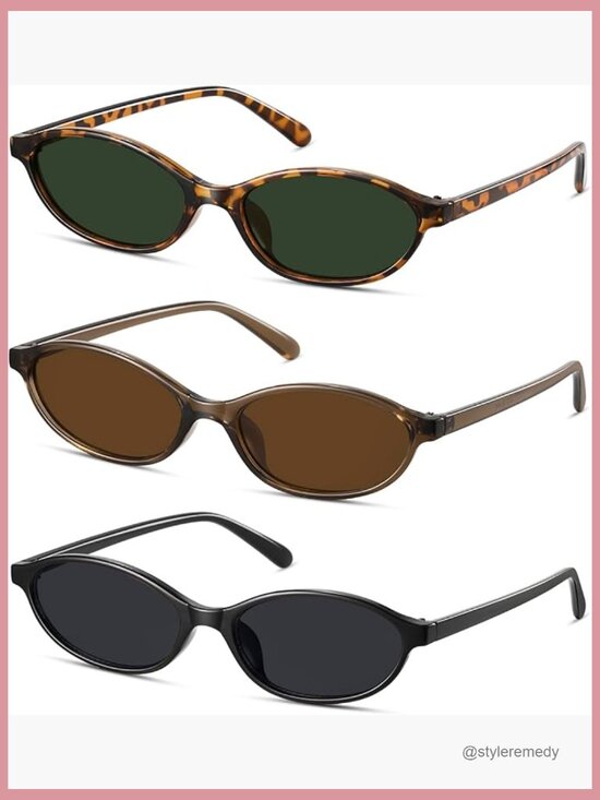 Retro Oval Cat Eye Sunglasses UV400 Protection Polycarbonate main image 7